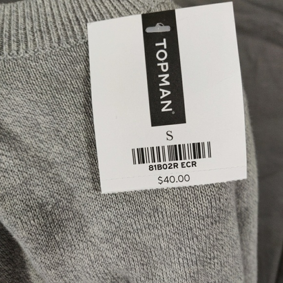 Topman gray crew sweater NWT - Picture 4 of 4